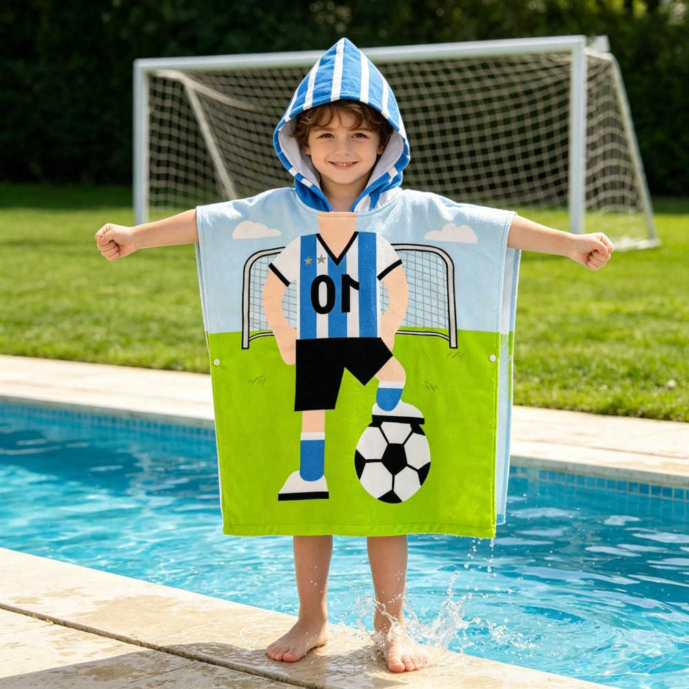 1Towel Boys Bath Hooded Cape Girls Beach Towel Children's Surfing Cape Robe Absorbent Quick Dry Towel Perfect for Beach Pool Bath L260820 - view 3