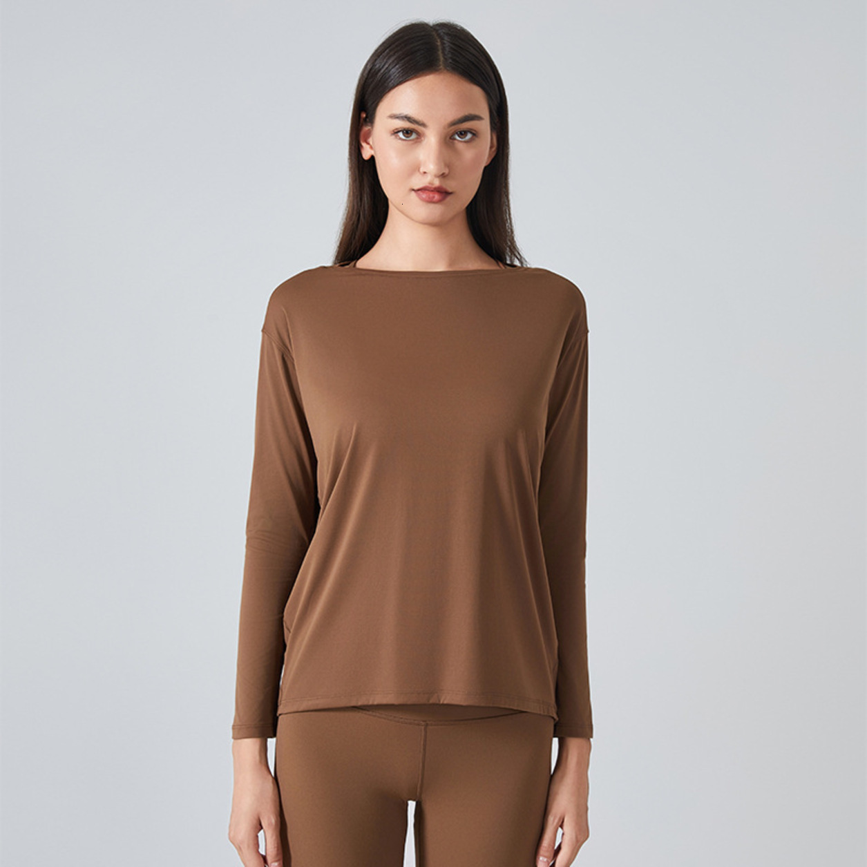 Stretchy Yoga Wear New Women Shirts Casual Soft Breathable Joker Loose Quick Drying Long Sleeved * Shirt Breathable Fashion Top Fitness Clothes Sports - view 7