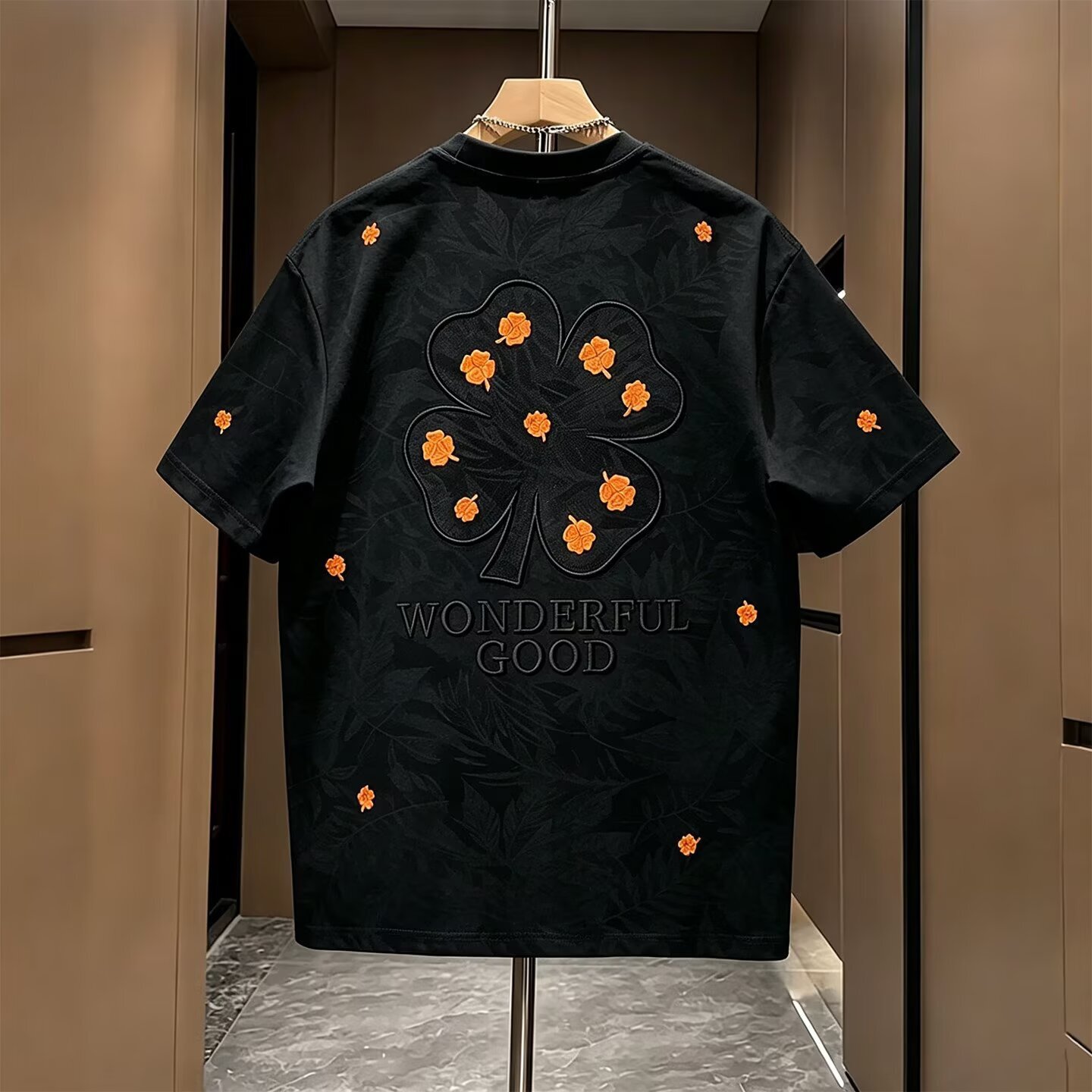 Thick-stitched Short-sleeved T-shirt Designed By The Designer Featuring Trendy And Versatile Style It Is A New Summer Collection For The Design Is Rel - view 3