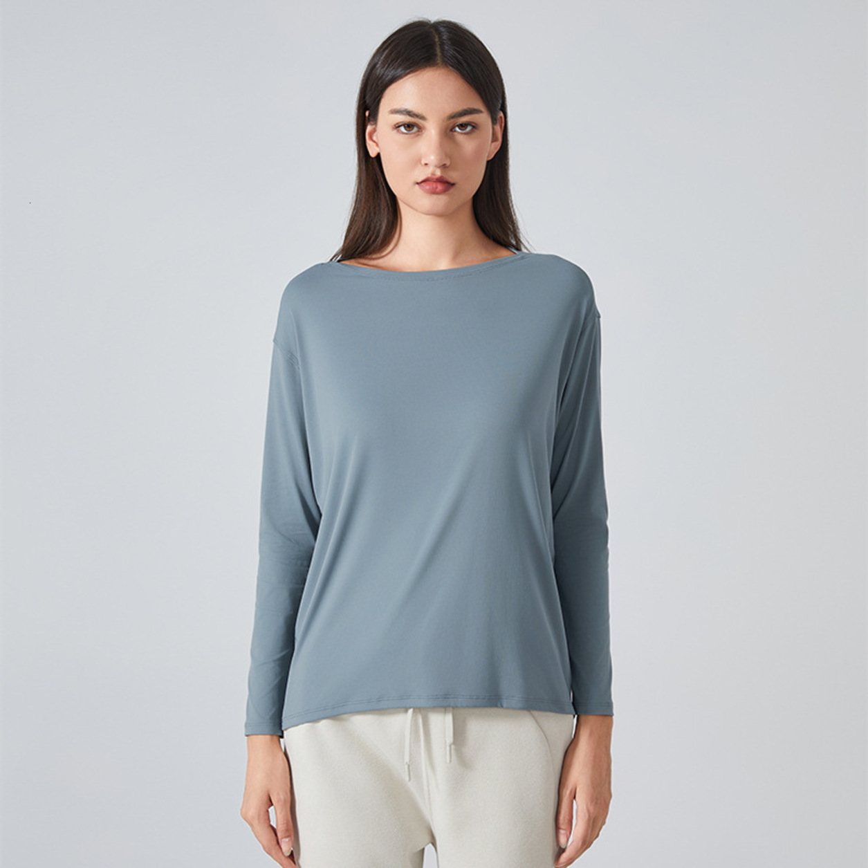 Stretchy Yoga Wear New Women Shirts Casual Soft Breathable Joker Loose Quick Drying Long Sleeved * Shirt Breathable Fashion Top Fitness Clothes Sports - view 8