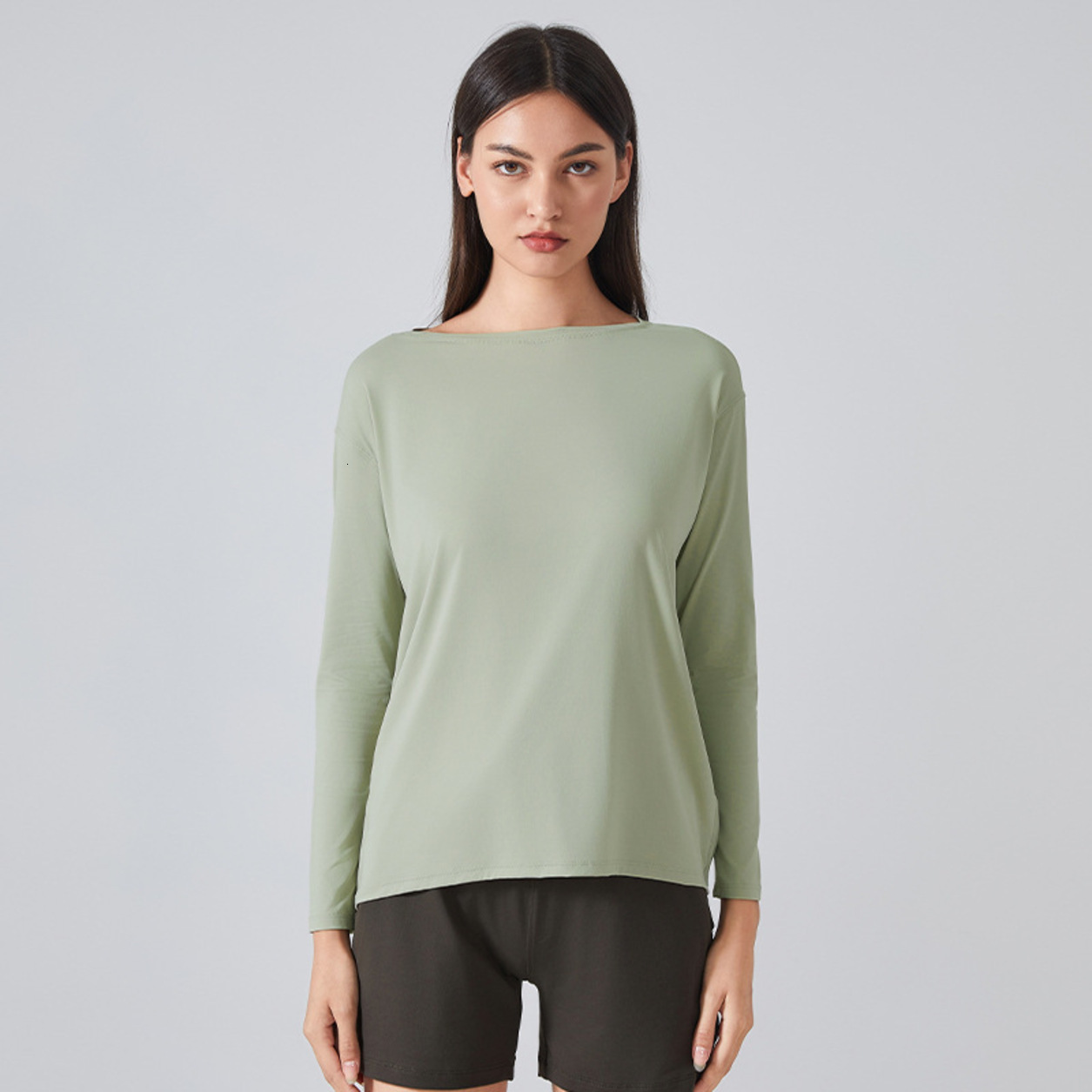Stretchy Yoga Wear New Women Shirts Casual Soft Breathable Joker Loose Quick Drying Long Sleeved * Shirt Breathable Fashion Top Fitness Clothes Sports - view 6