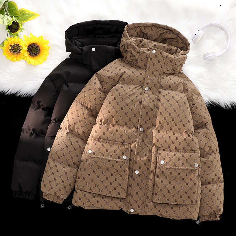Supzoom 2025 New Arrival Print Bread Suit Hooded Winter Cotton Couple Cold Clothes Hooded Casual Mens Jackets And Coats M251202 - view 5
