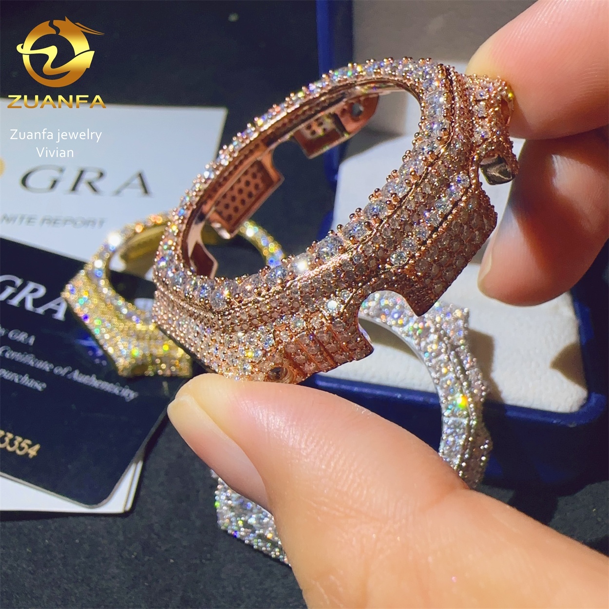 Fine Jewelry Moissanite Watch Case Bezel Brass Iced Out Pass Diamond Tester GA2100 Watch Mod Shell Hip Hop Custom Watch Decorative Accessory For Watch - view 6