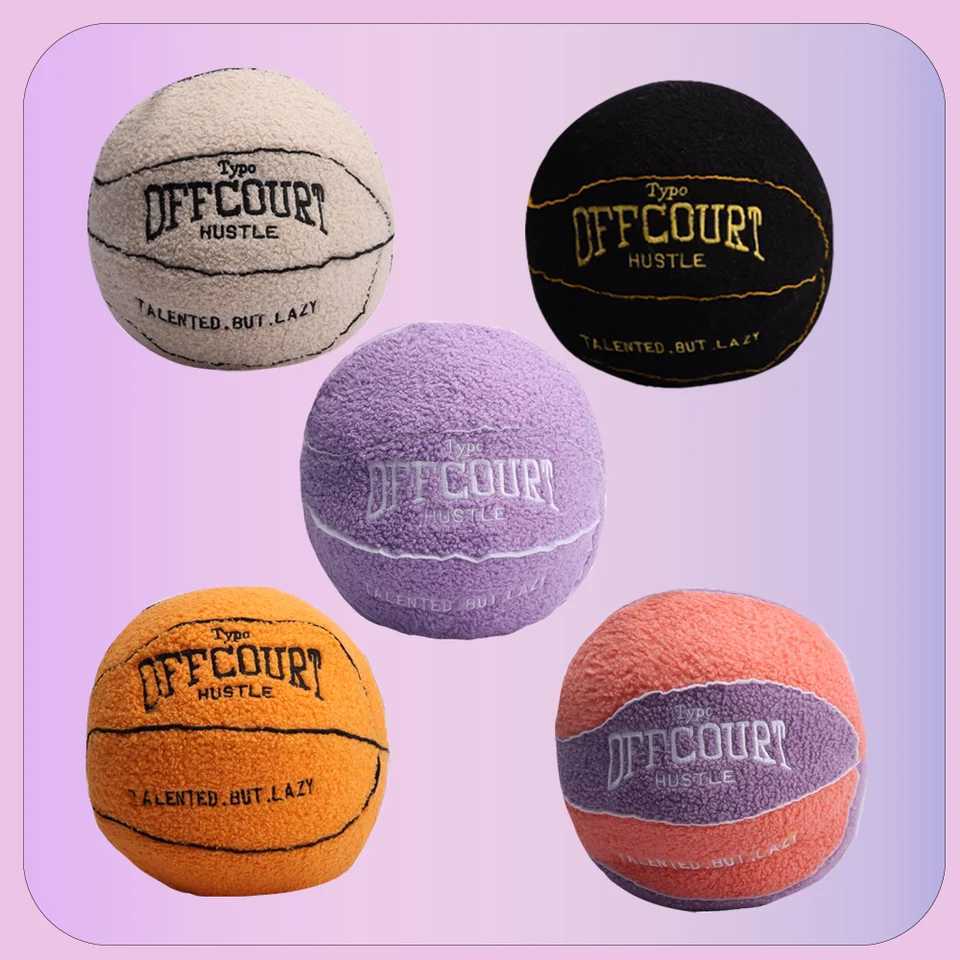25CM Offcourt Basketball Plush Pillow Soft and Trendy Basketball Plush Toy Children Birthday Boyfriend Gifts Home Decoration Z260820