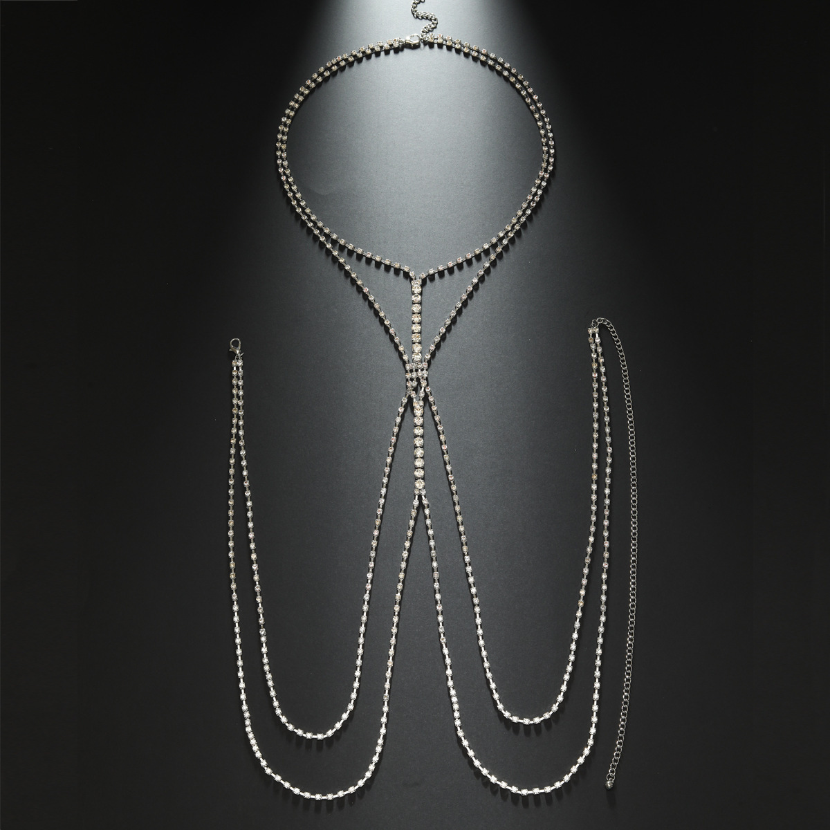 New foreign trade model exaggerated rhinestone chain simple - view 4