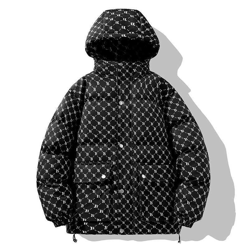 Supzoom 2025 New Arrival Print Bread Suit Hooded Winter Cotton Couple Cold Clothes Hooded Casual Mens Jackets And Coats M251202 - view 6
