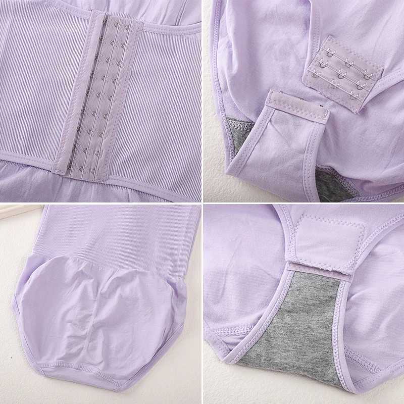 Aishang Bodysuit Shapewear with Zipper Belt Women Tummy Control Faja Full Body Shaper Waist Trainer Slimming Cincher Corset Tops L260820 - view 7
