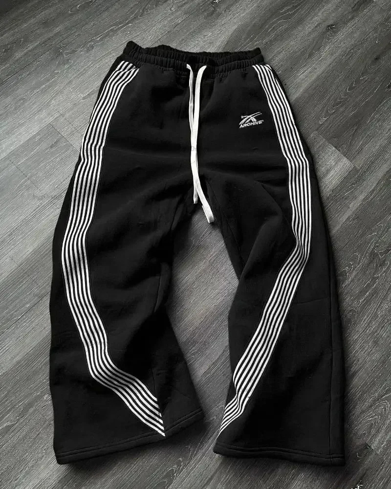 2026 Y2K Black Gray Camo Tactical Casual Pants for Men And Women Premium Jogging Baggy Drawstring Sweatpants Functional Fashion 260821