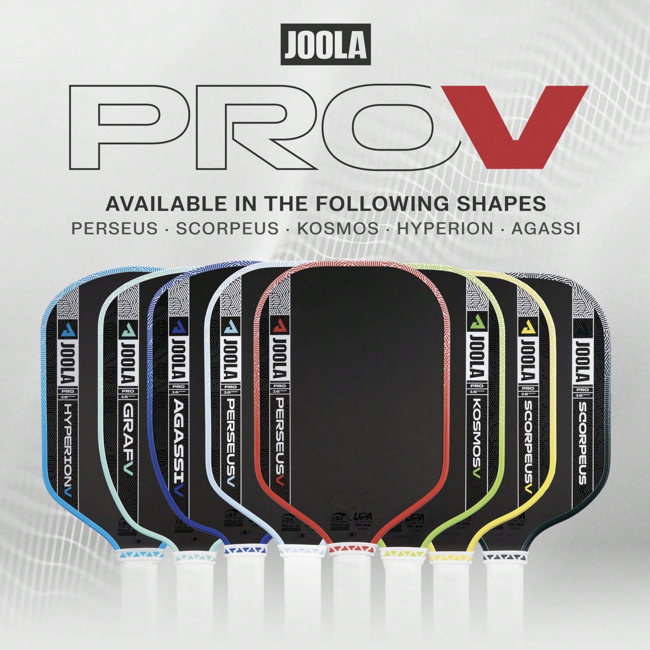 JOOLA Pro V Pickleball Paddle 16mm, Co-Branded Racket With Raw Carbon Fiber Textured Surface, Reinforced Frame & Power Core, Excelle 26Y0822