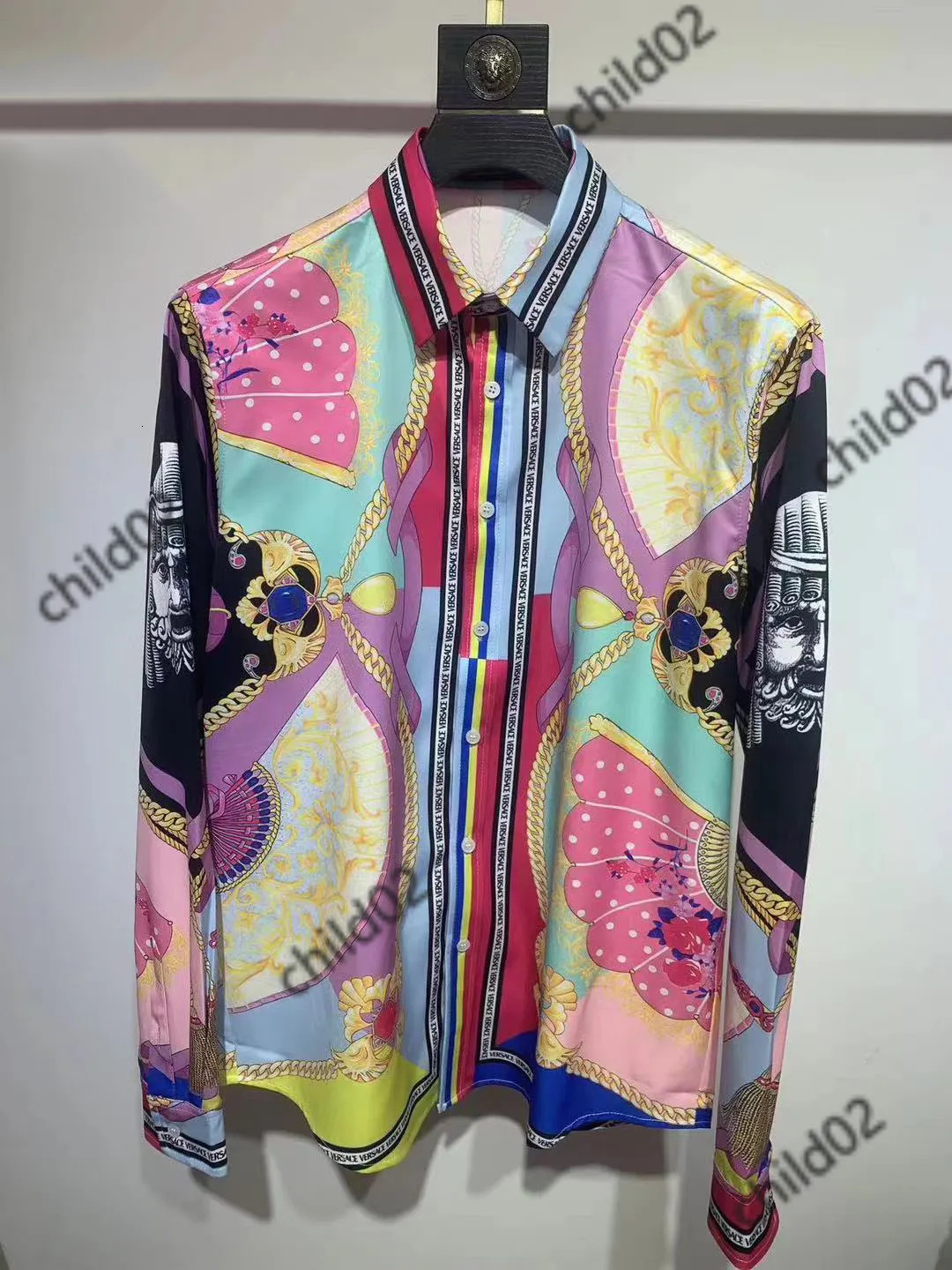 2026 Pleated Shirt with 3D Digital Collar Print Stylish Plus Size Loose Fit Single-Breasted Summer 260601 - view 7