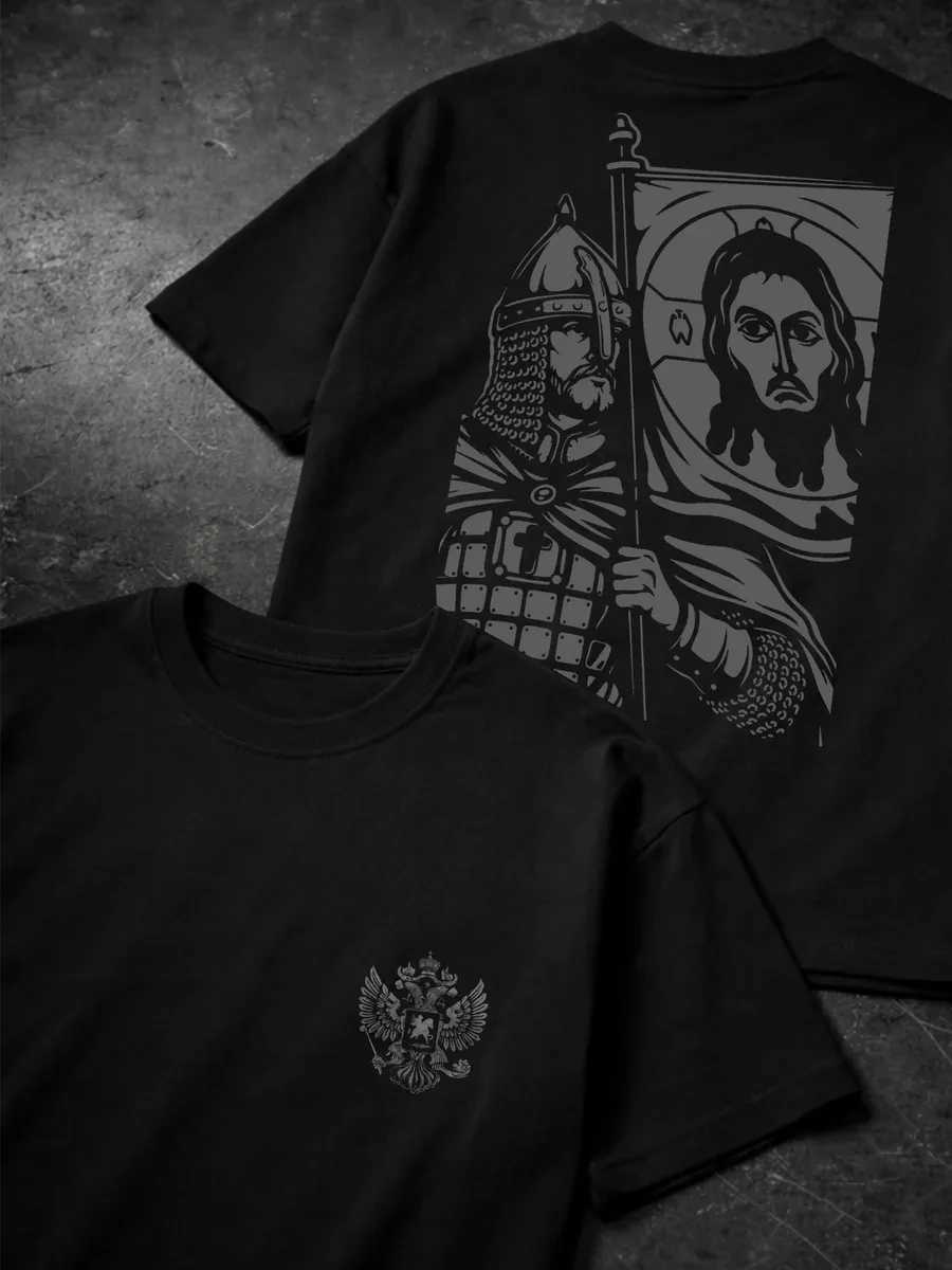 Men The Spirit Of The Street Russia Crew Car Eagle Crown Graphic TShirt Street Gang Style Print Short Sleeve Casual Streetwear Z260822 - view 4