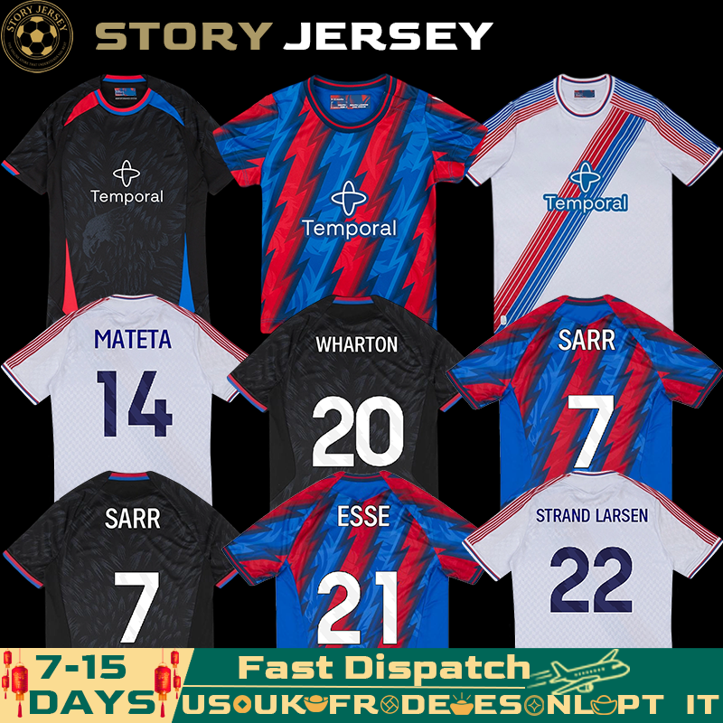 26 27 Crystals Palaces Maglia Da Calcio Eagles Maglia Da Calcio EZE Wharton Cpfc Kit 2026 2027 Nketiah Mateta Sarr Palaces Maglia Da Calcio Per Bamb-image