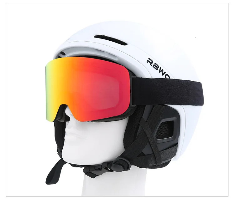 Big Ski Snowboard Goggles Women Men Skiing Eyewear Mask UV 400 Snow Protection Over Glasses Adult Double Anti-Fog Cylindrical 260821