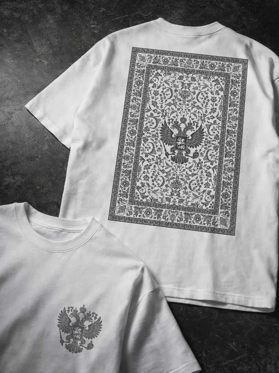 Men The Spirit Of The Street Russia Crew Car Eagle Crown Graphic TShirt Street Gang Style Print Short Sleeve Casual Streetwear Z260822 - view 6