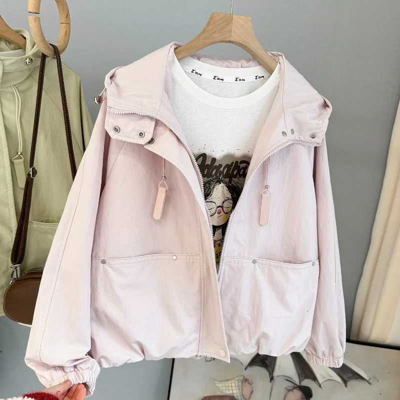 Fashion High Quality Hooded Jacket Women's Coat Spring Autumn New 2026 Korean Loose Jacket Casual All-match Top Ladies OutwearT260822 - view 4