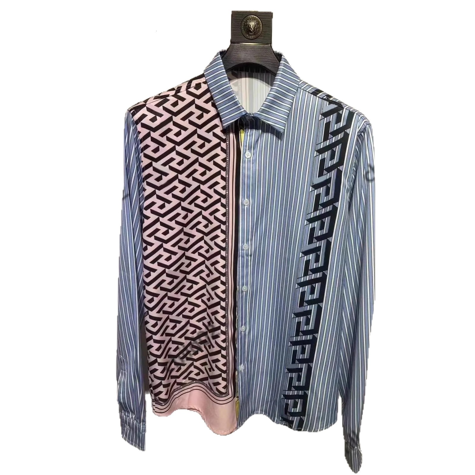 2026 Pleated Shirt with 3D Digital Collar Print Stylish Plus Size Loose Fit Single-Breasted Summer 260601 - view 6