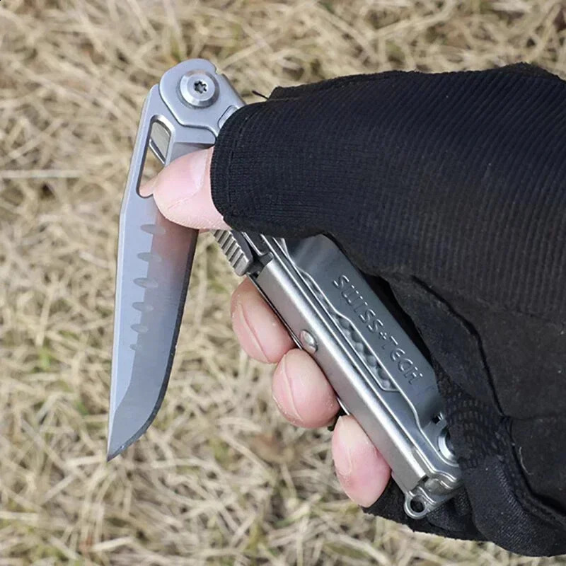 SWISS TECH 11 in 1 Mini Multitool Knife Folding EDC Outdoor Camping Survival Tools Scissors Screwdriver Multi Tool with Clip 260822 - view 6