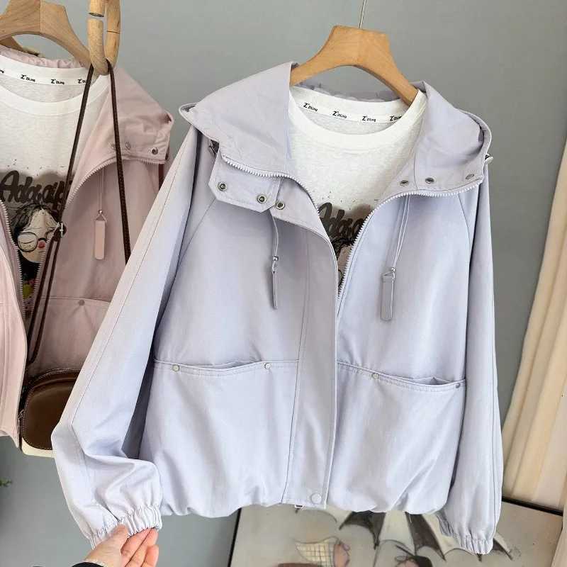 Fashion High Quality Hooded Jacket Women's Coat Spring Autumn New 2026 Korean Loose Jacket Casual All-match Top Ladies OutwearT260822 - view 3