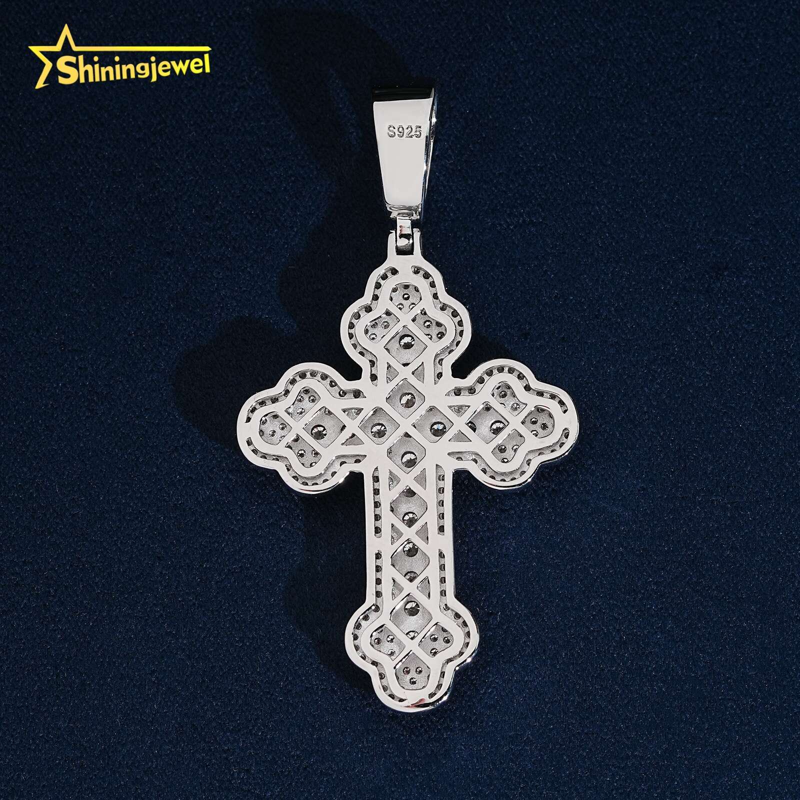 New Design Hip Hop Cross Charms Solid 925 Sliver Rhodium Plated Pass Diamond Test Moissanite Cross Pendant Iced Out Jewelry - view 4