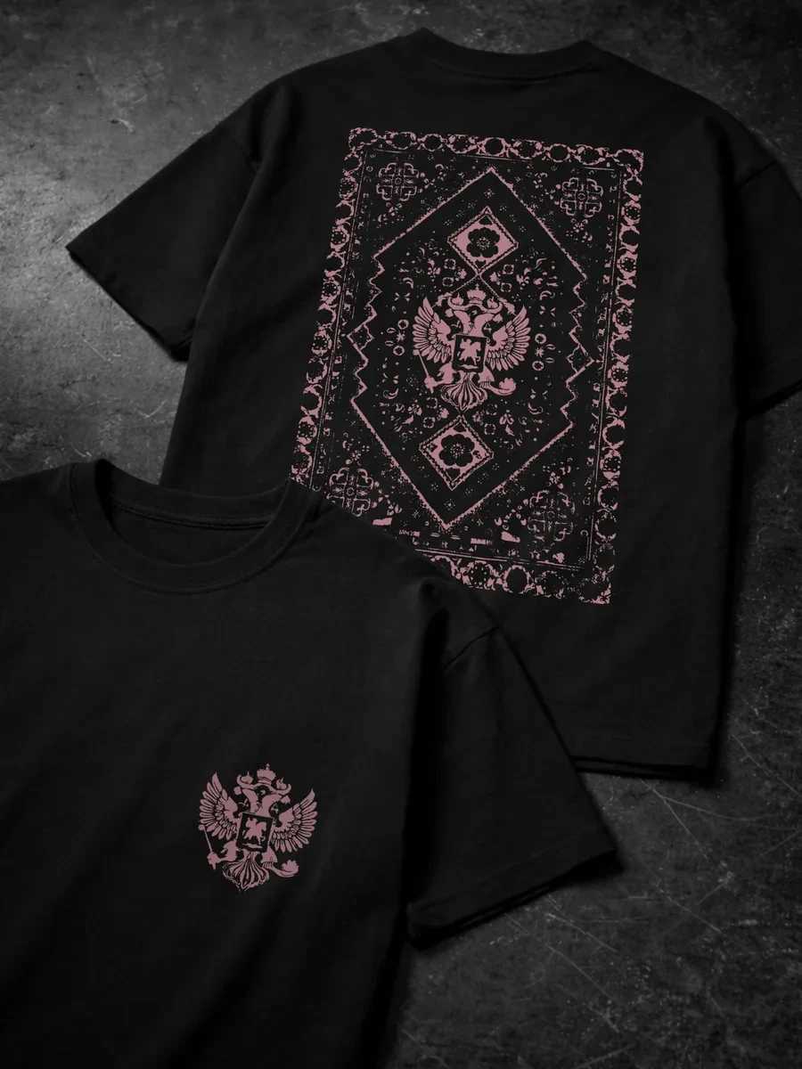 Men The Spirit Of The Street Russia Crew Car Eagle Crown Graphic TShirt Street Gang Style Print Short Sleeve Casual Streetwear Z260822