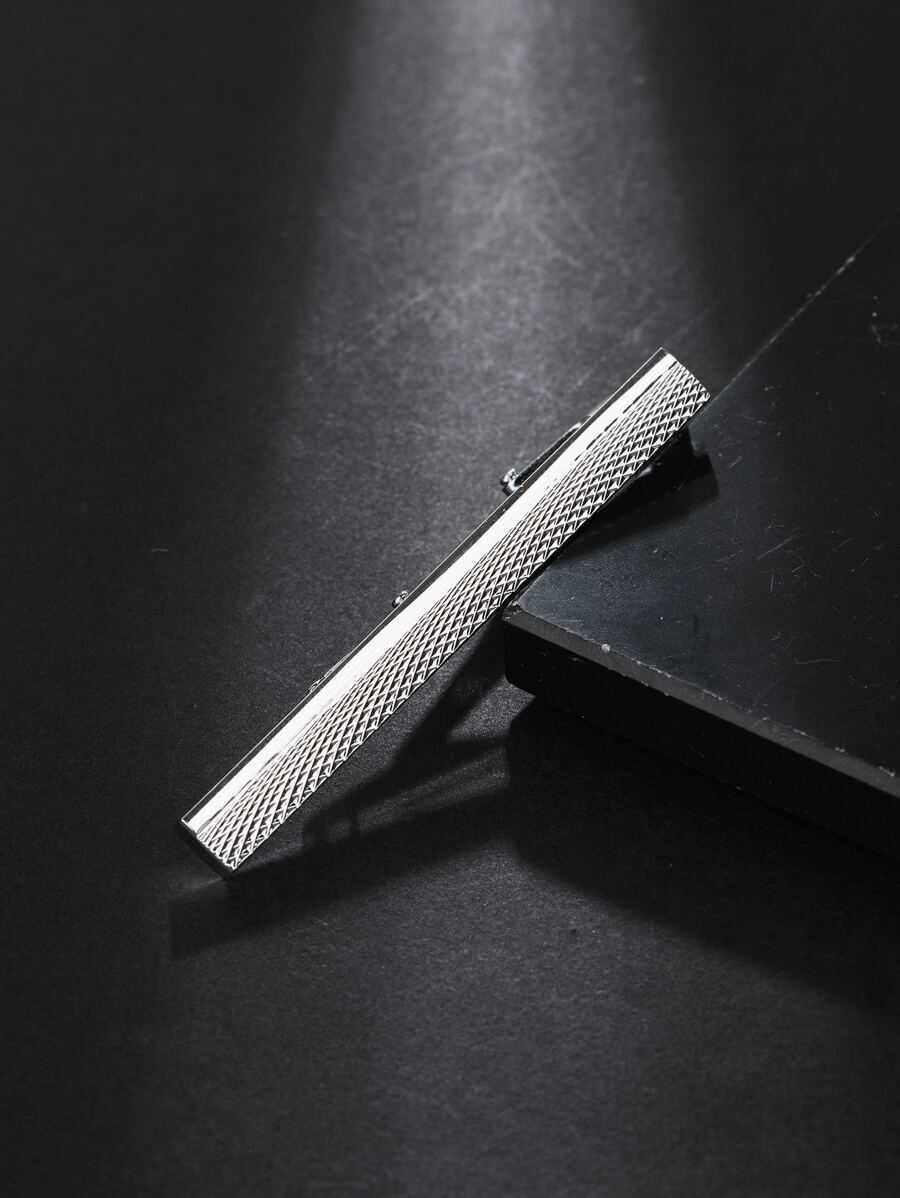 Fashionable and Popular Men Textured Tie Clip Copper for Jewelry Gift and for a Stylish Look H260822