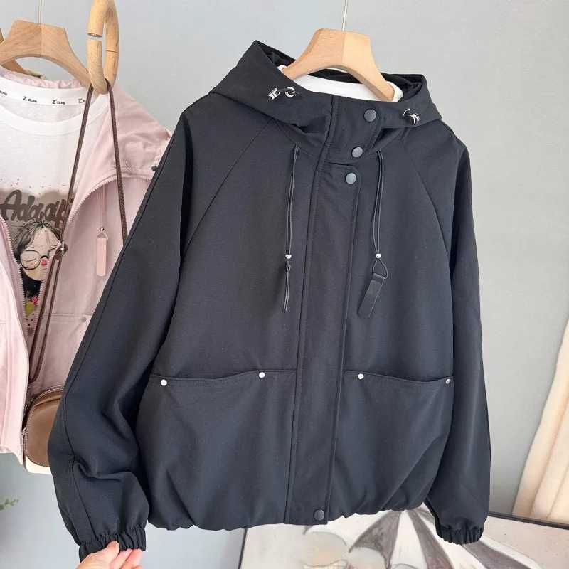 Fashion High Quality Hooded Jacket Women's Coat Spring Autumn New 2026 Korean Loose Jacket Casual All-match Top Ladies OutwearT260822 - view 7