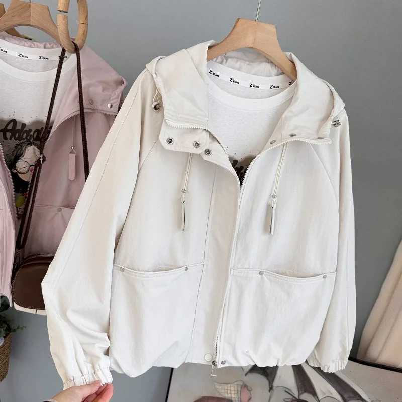 Fashion High Quality Hooded Jacket Women's Coat Spring Autumn New 2026 Korean Loose Jacket Casual All-match Top Ladies OutwearT260822 - view 6