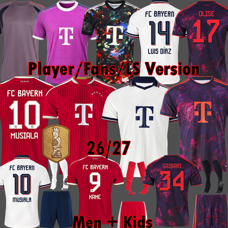 26 27 Goretzka Kane Maglia Da Calcio Bayern Monacos Kimmich Musiala Camicie Okt…