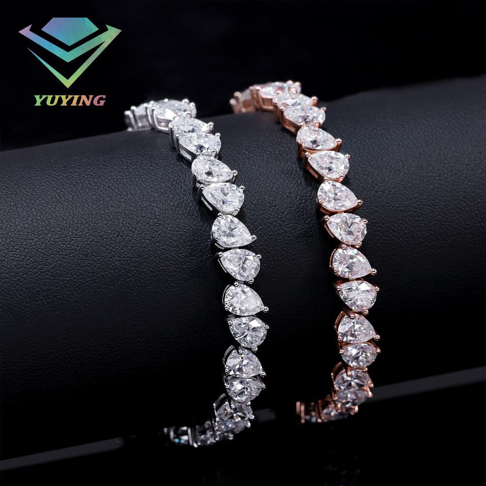 Fashion Diamond 925 Sterling Silver 10mm VVS Moissanite Cuban Link Bangle Luxury with GRA Certificate
