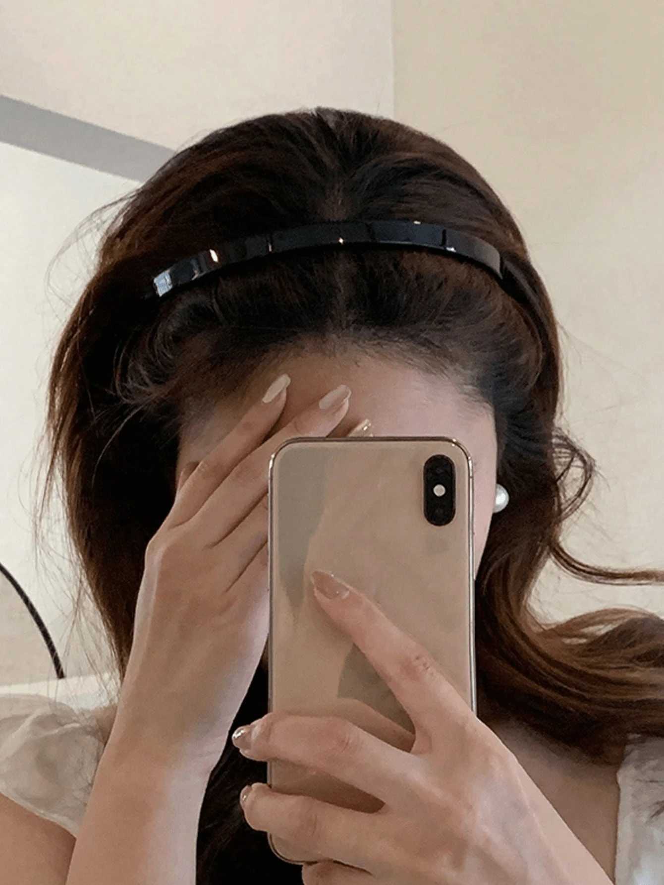 3pcs1pc Black Brown Gray Tortoiseshell Minimalist NonSlip Serrated Lightweight Plastic Headbands Fashion Versatile HighEnd Elegant Simple Style Hai H2