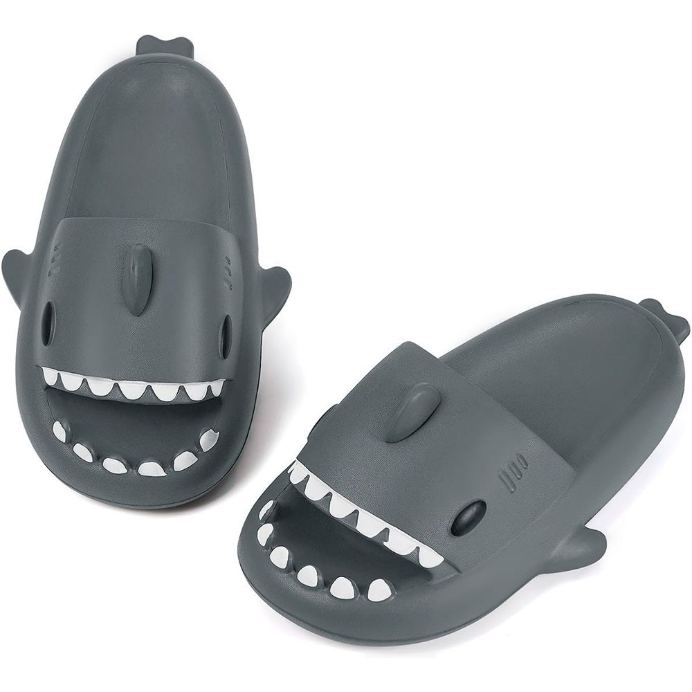 SmilePoP Fashion Men Shark Slides Cute Women Cloud Slippers Summer Outdoor Anti-Slip Pool Shower Shoes Soft Unisex Beach Sandals - view 4