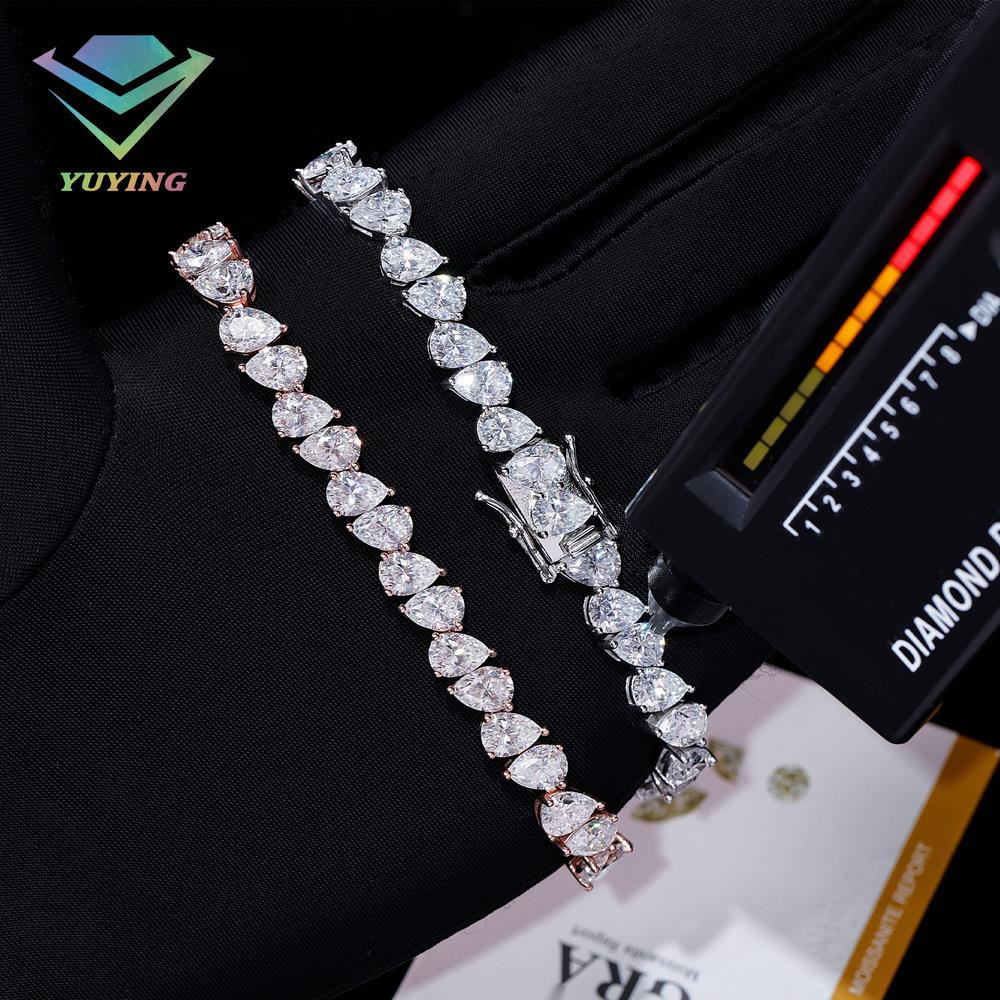 Fashion Diamond 925 Sterling Silver 10mm VVS Moissanite Cuban Link Bangle Luxury with GRA Certificate