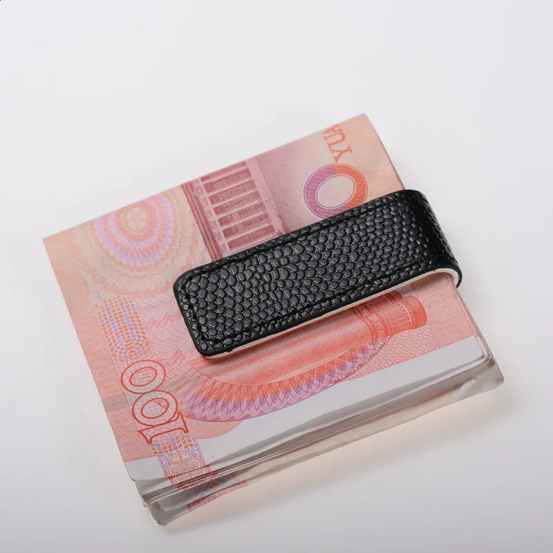 Custom Lettering Leather Money Clip Metal Men Women Card Pack Slim Bills Cash Clips Clamp for Thin Billfold Holder ML1046 260824 - view 5