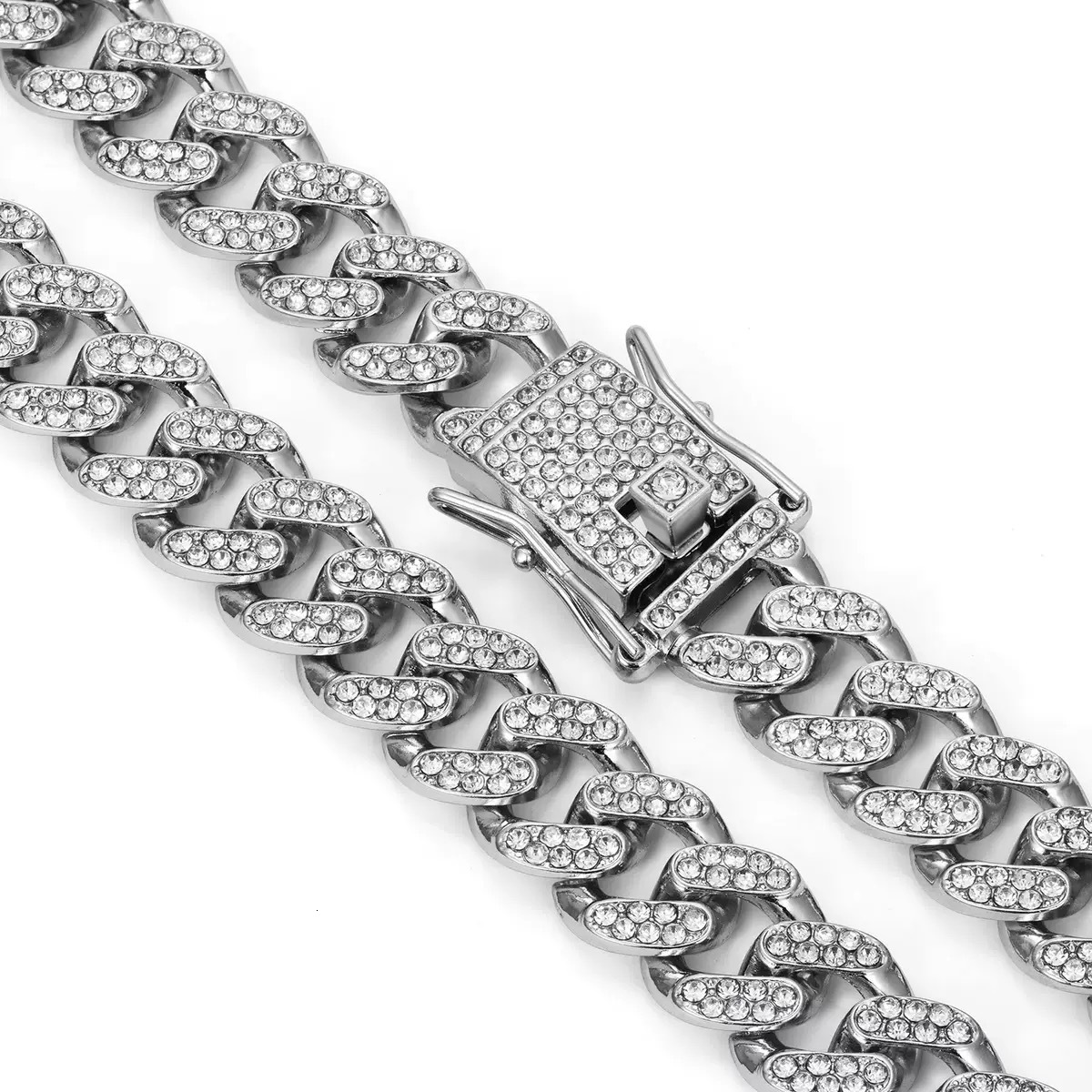 S925 Sterling Silver Full Moissanite Cuban Link Chain Iced Out Men Hip Hop Necklace - view 5