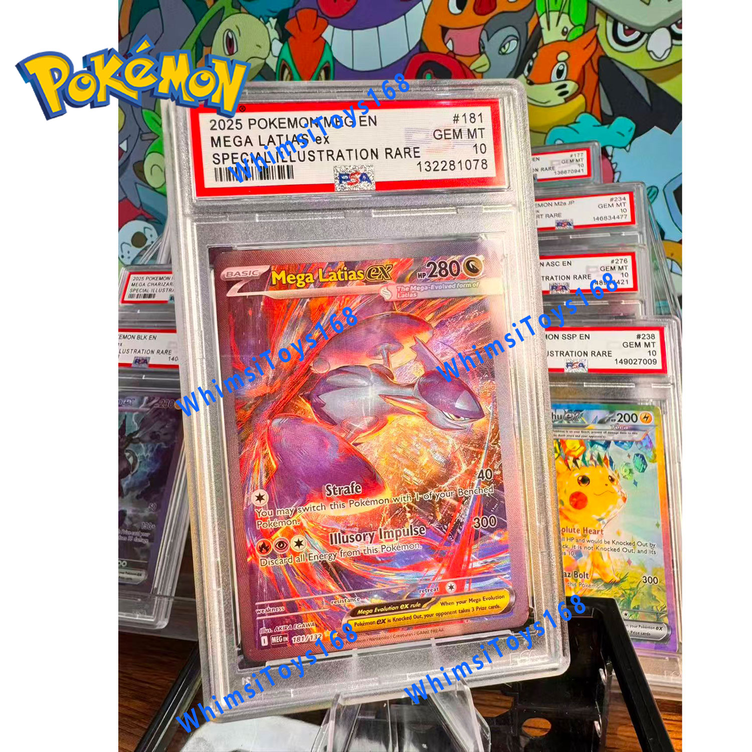 Pokemon TCG PSA 10 Japanese Misty & Lorelei 191/173 Tag Team GX All Stars Full Art Holo Trainer Card 2019 Mint Graded Collectible - view 8