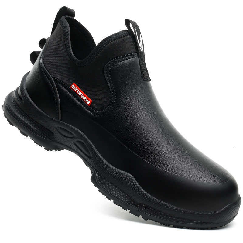 kitchen work shoes non anti-skid slip work waterproof boots lightweight Safety shoes for men chef work shoes leather sneakers H260824