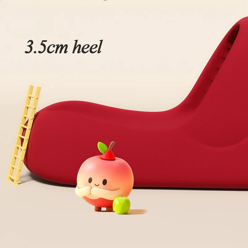 2026 Lovely Apple Eva Slippers Women Summer Couple Platform Cloud Slippers Woman Lightweight Non Slip Indoor Home Slides Female 260821 - view 5