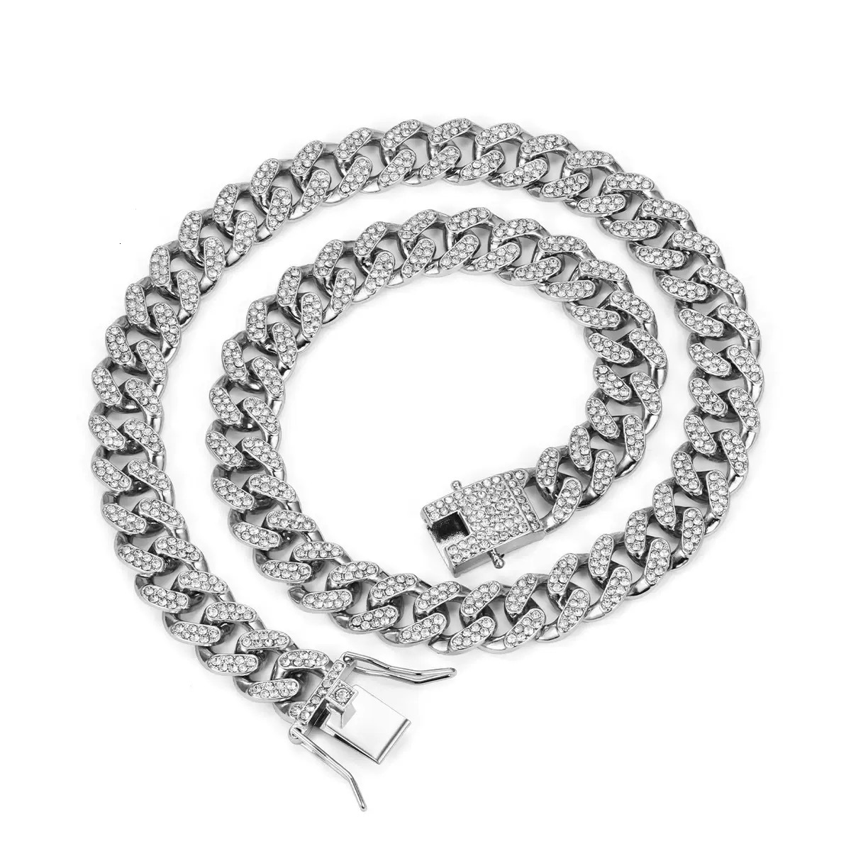S925 Sterling Silver Full Moissanite Cuban Link Chain Iced Out Men Hip Hop Necklace - view 4