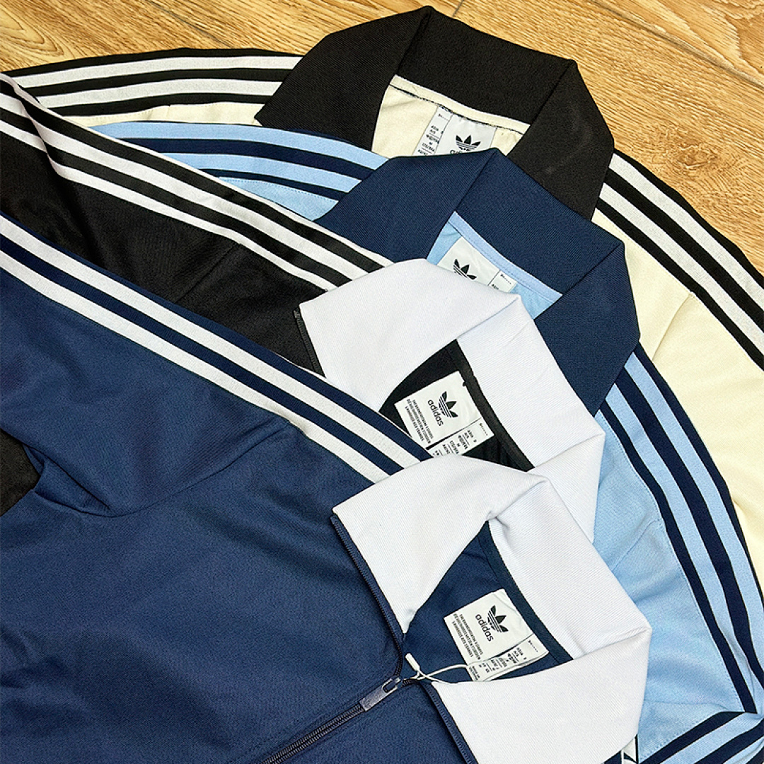 Adidas Men 2 Piece Retro Tracksuit Set Color Block Stand Collar Zip Jacket Wide Leg Pants 3 Stripes Zipper Pockets Casual Jogging Sports Training Outf - view 5