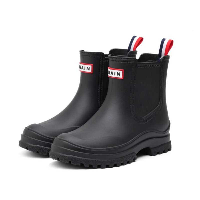 Women's of 1 Short Pair Rain Boots Pvc Non-Slip Water Shoes Outdoor Waterproof Shoes Fashionable Women's Water Boots H260824 - view 3