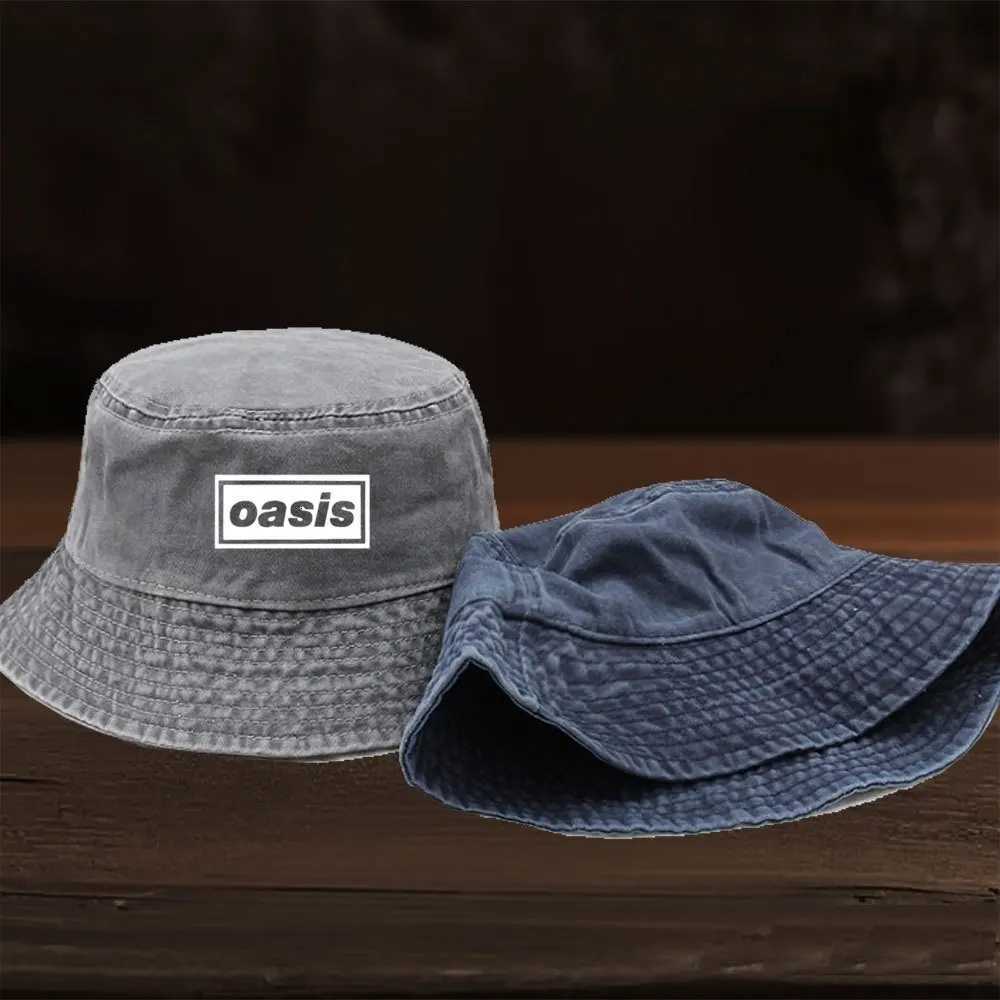 retro washed fisherman hat 1pc foldable dad hat lightweight and breathable with "oasis" print unisex trendy accessory daily N260824 - view 4