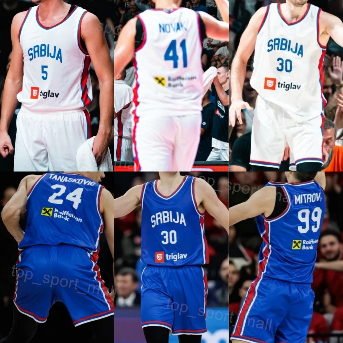 Maglia Da Basket Fiba Serbia Stampata Coppa Del Mondo 2027 Uomo 5 Nikola Jovic …