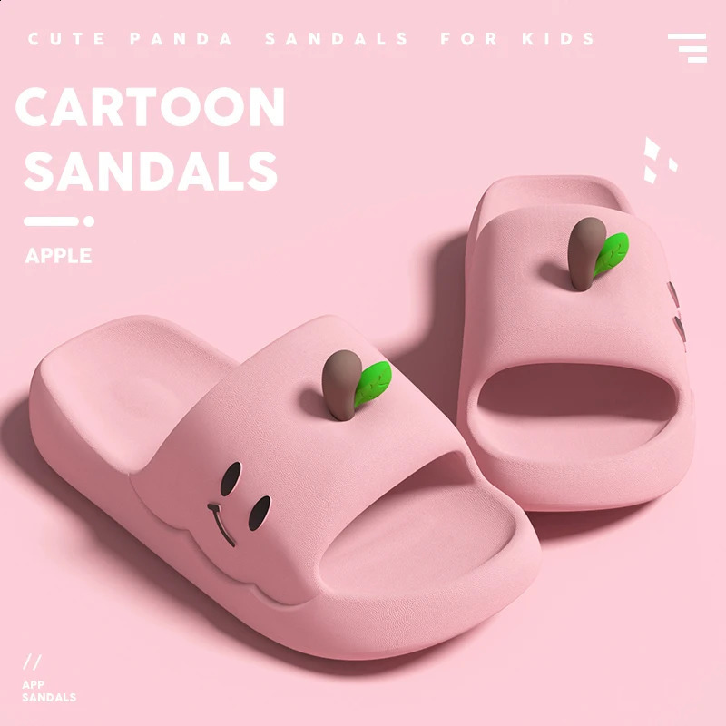 2026 Lovely Apple Eva Slippers Women Summer Couple Platform Cloud Slippers Woman Lightweight Non Slip Indoor Home Slides Female 260821 - view 7