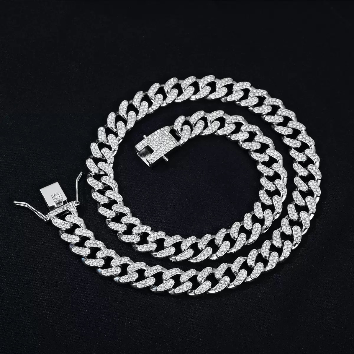 S925 Sterling Silver Full Moissanite Cuban Link Chain Iced Out Men Hip Hop Necklace - view 8