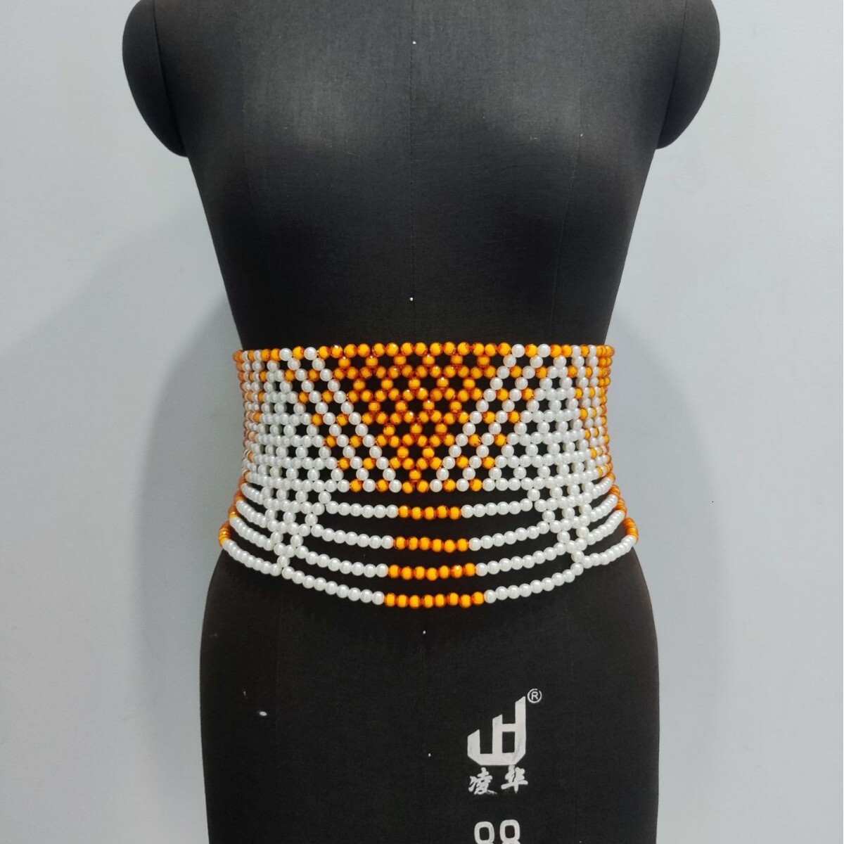 European and American triangular geometric pattern beaded be - view 3
