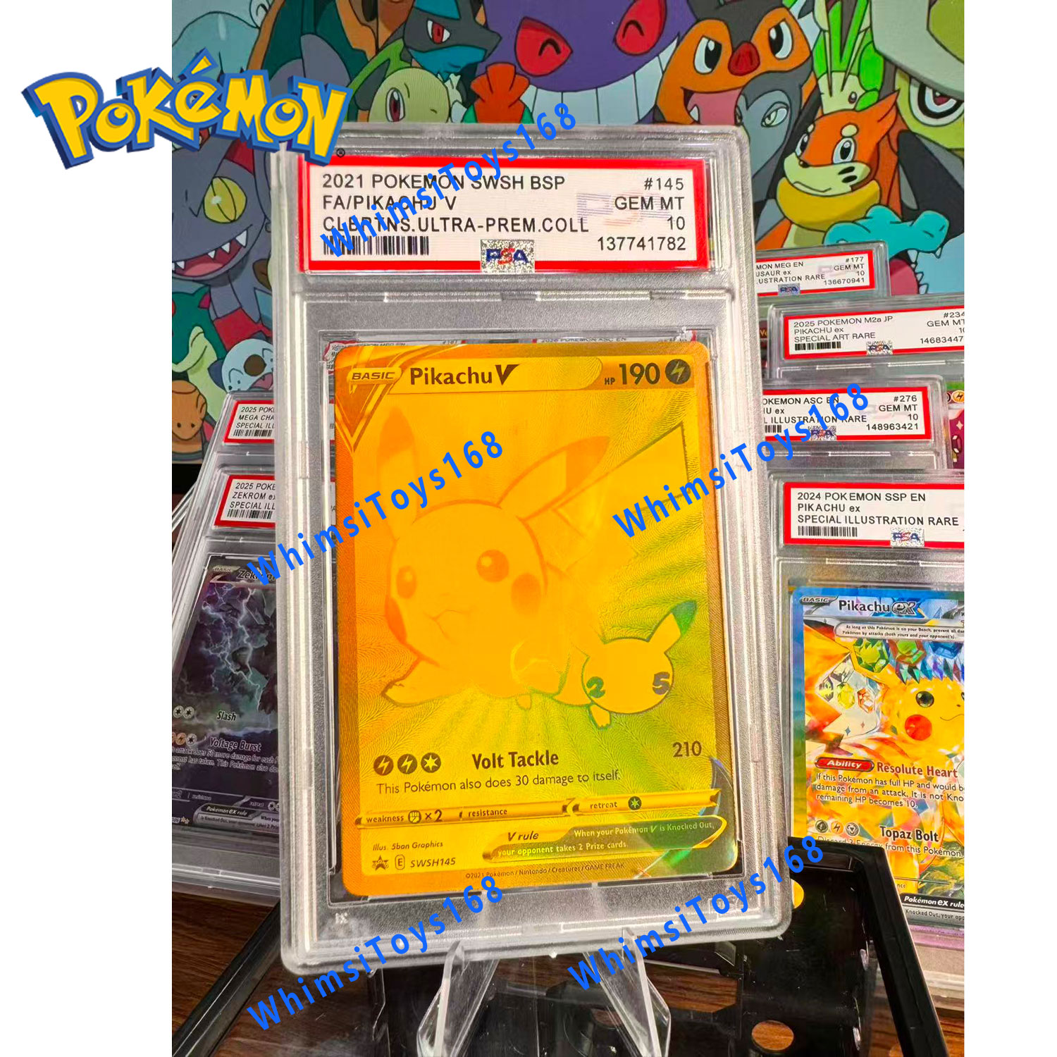 Pokemon TCG PSA 10 Japanese Misty & Lorelei 191/173 Tag Team GX All Stars Full Art Holo Trainer Card 2019 Mint Graded Collectible - view 9