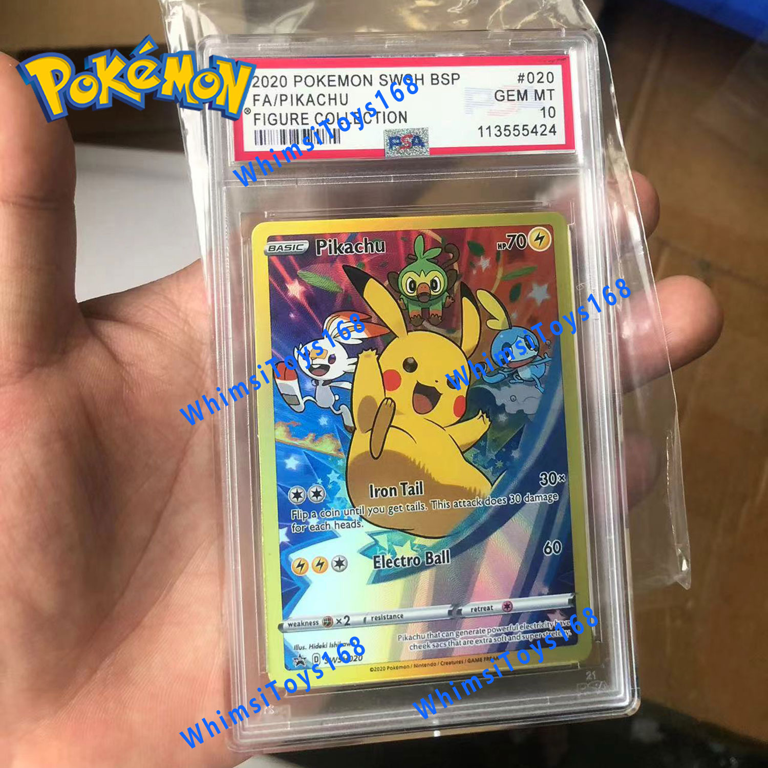 Pokemon TCG PSA 10 GEM MT Pikachu 020/SW-P Figure Collection Japanese Promo Holo Card 2020 Mint Graded Trading Collectible TCG