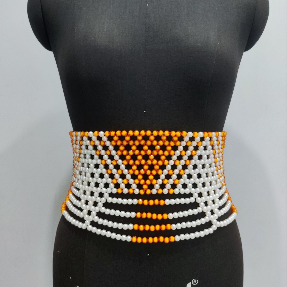 European and American triangular geometric pattern beaded be - view 5