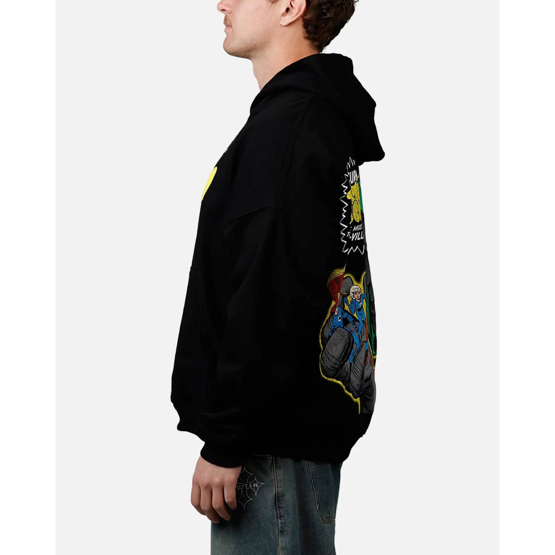Studio Marvel Fantastic Four Doctor Doom Villain Premium Hoodie Black - view 6