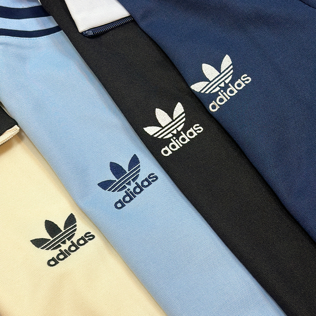 Adidas Men 2 Piece Retro Tracksuit Set Color Block Stand Collar Zip Jacket Wide Leg Pants 3 Stripes Zipper Pockets Casual Jogging Sports Training Outf - view 7